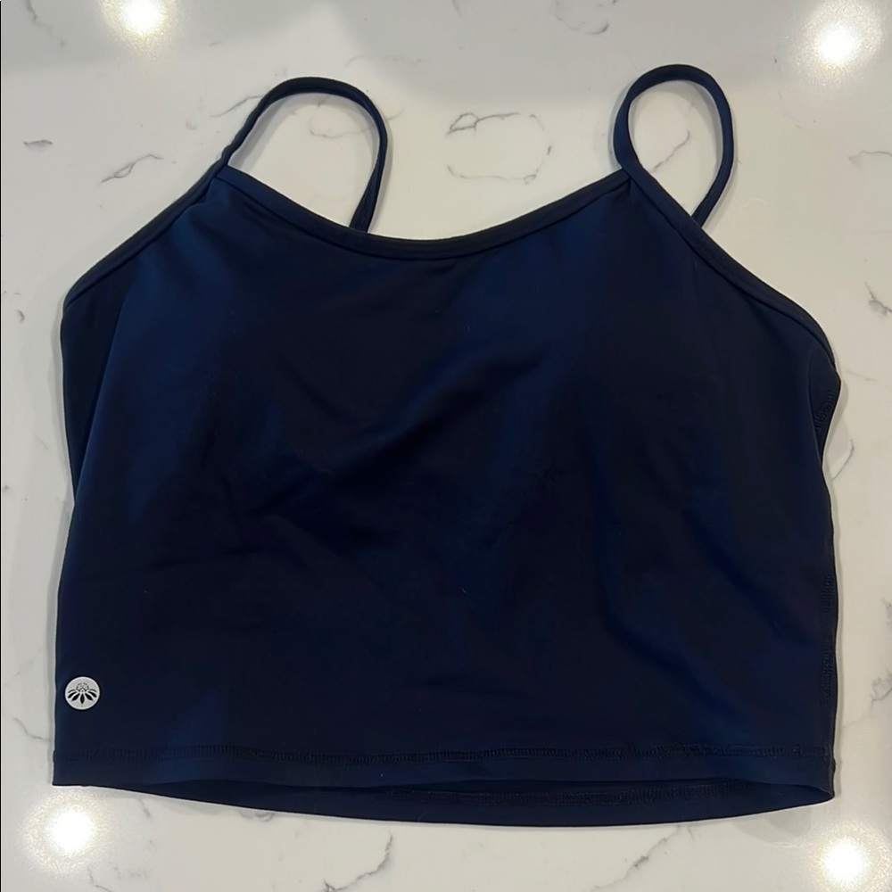 Senita Athletics Sculpt Ava Crop Top - Navy - Like New Sz L